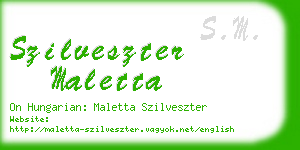 szilveszter maletta business card